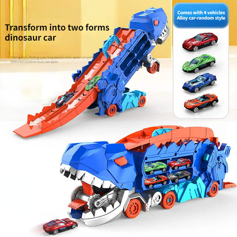 Camion jouet transport de dinosaures avec circuits de course