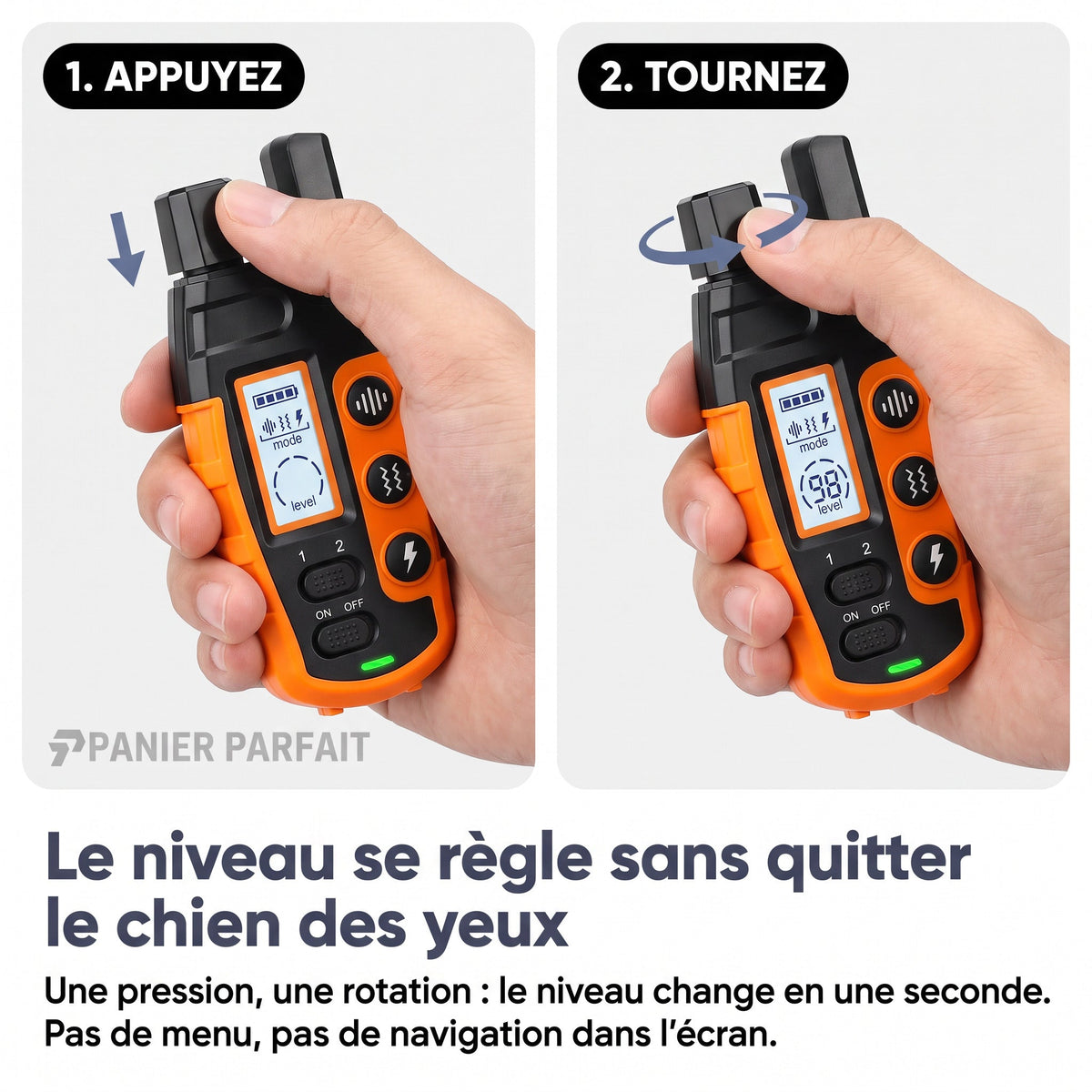 Collier de dressage rechargeable étanche 1000 m