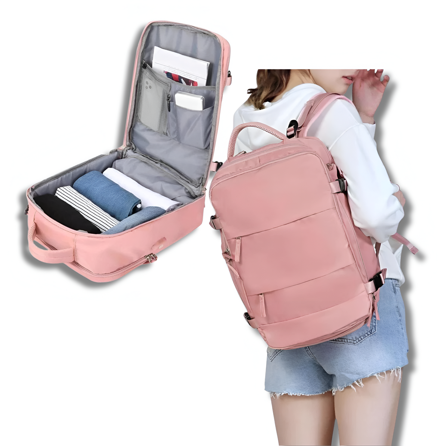 Praktische Reisetasche mit integriertem USB-Anschluss