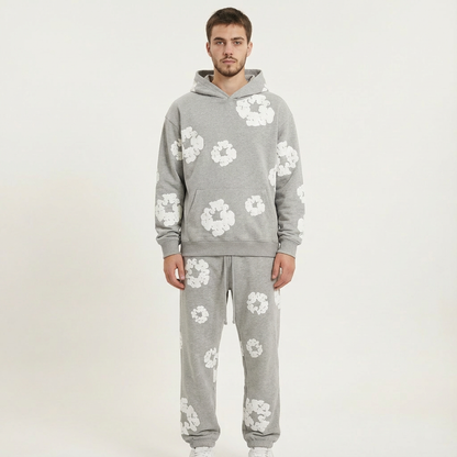 Eleganter Herren-Sweatshirt mit Blumenmuster – Chic und bequem für den Frühling
