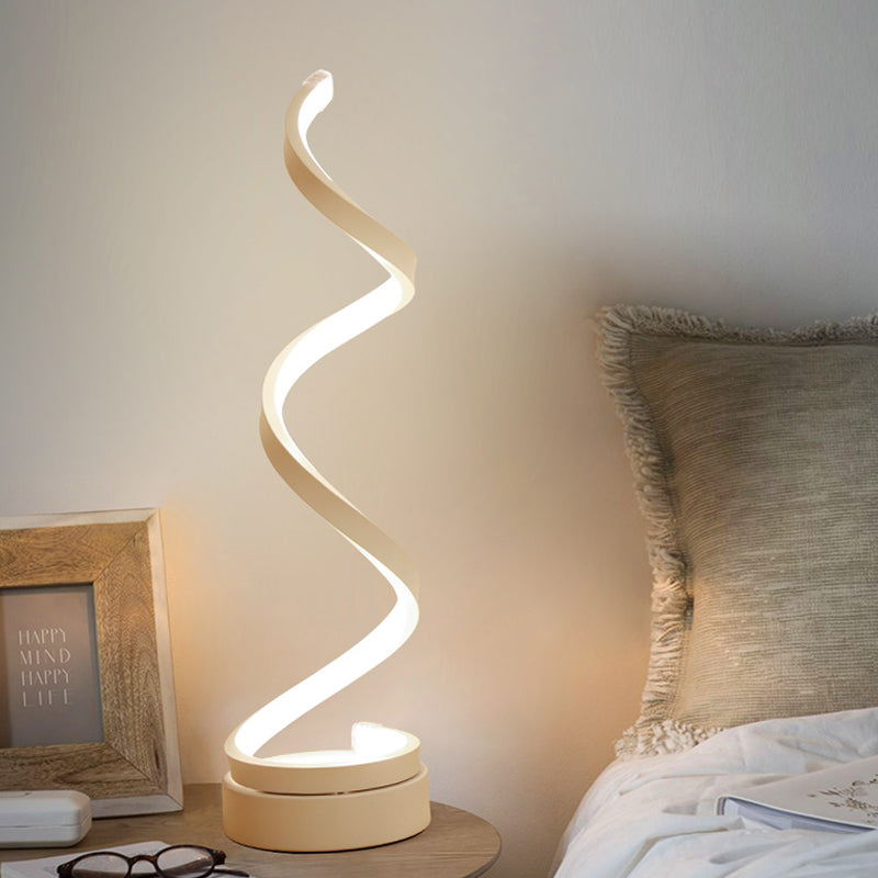 Elegante spiralförmige LED-Schreibtischlampe