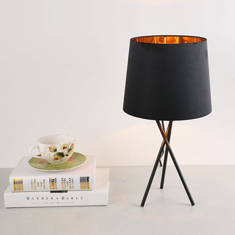 Lampe de Table Élégante avec Abat-Jour en Tissu - Santeova