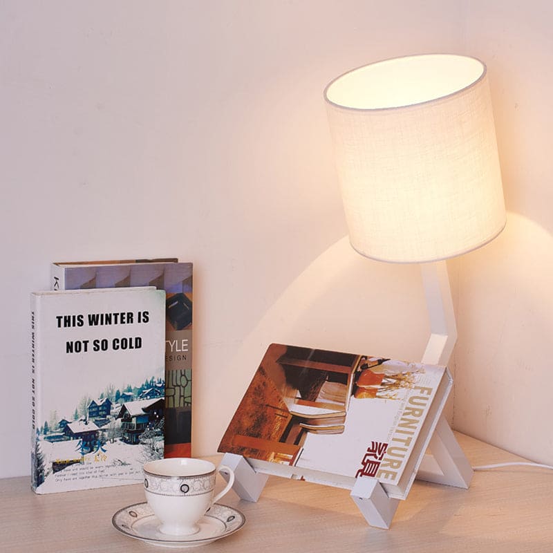 Nordische Design-Tischlampe mit Stauraum