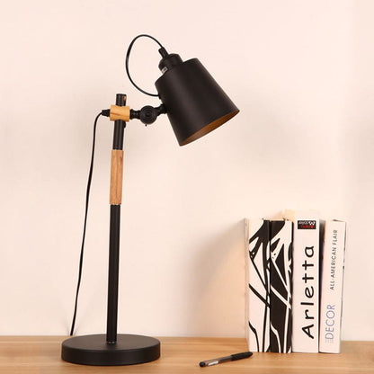 Lampe de table industrielle en métal style seau
