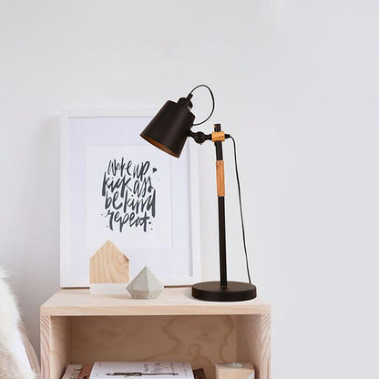 Lampe de table industrielle en métal style seau