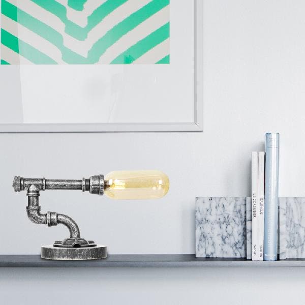 Lampe de table élégante en verre transparent avec abat-jour