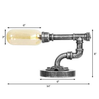 Lampe de table élégante en verre transparent avec abat-jour
