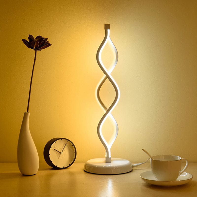 Lampe de table LED spirale design moderne