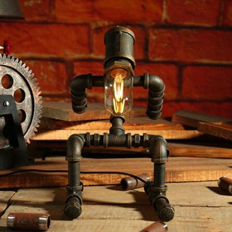 Lampe de table design robot moderne LED