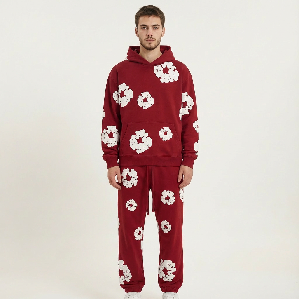 Eleganter Herren-Sweatshirt mit Blumenmuster – Chic und bequem für den Frühling