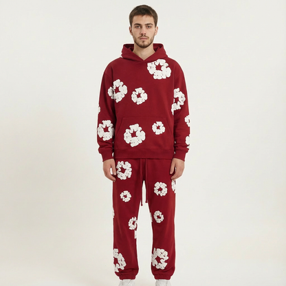 Eleganter Herren-Sweatshirt mit Blumenmuster – Chic und bequem für den Frühling