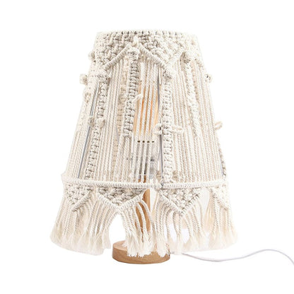 Lampe de table décorative en corde tissée pour éclairage ambiant