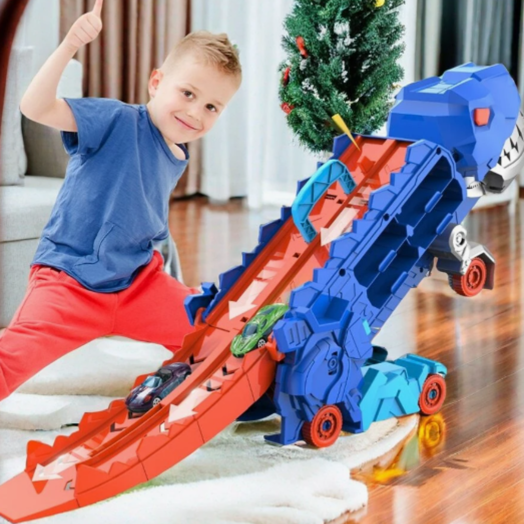 Dinosaurier LKW Spielzeug mit Rennstrecke