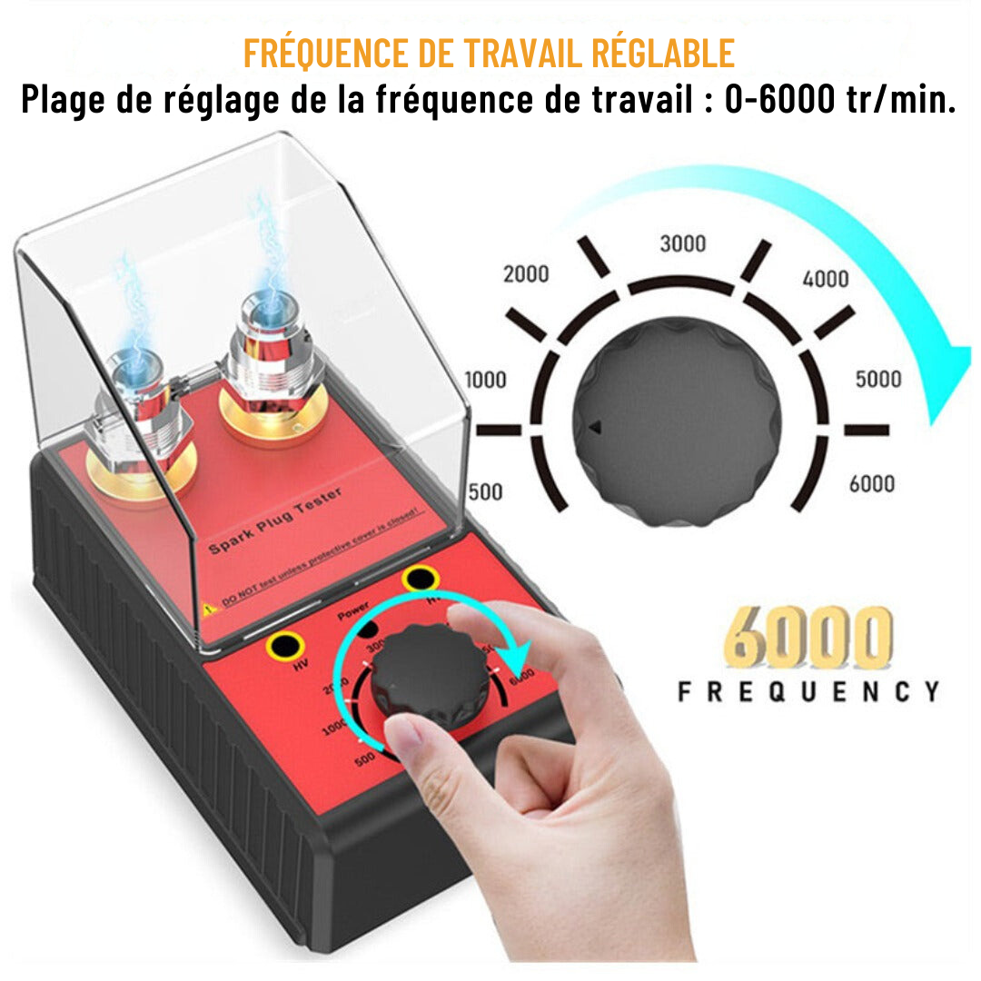 Testeur de bougies d'allumage électrique portable