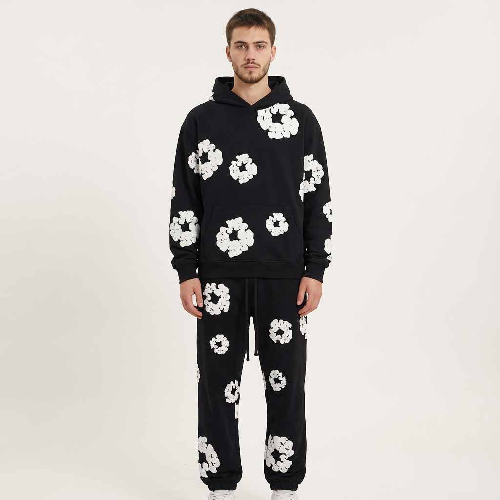 Eleganter Herren-Sweatshirt mit Blumenmuster – Chic und bequem für den Frühling