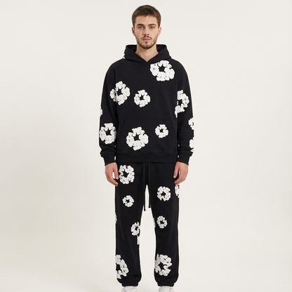 Eleganter Herren-Sweatshirt mit Blumenmuster – Chic und bequem für den Frühling