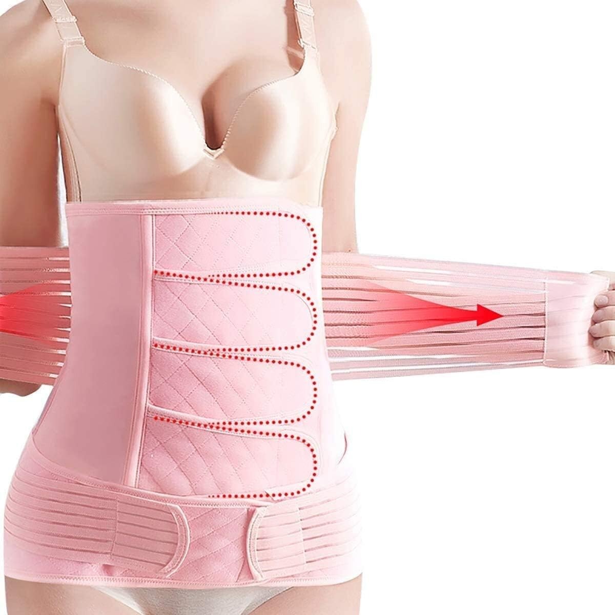 Ceinture postnatale de maintien ajustable en tissu extensible