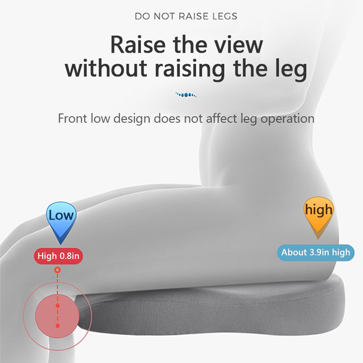 Rehausseur de siège auto ergonomique confortable pour conduite