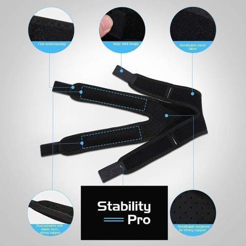 Genouillère réglable à sangle tendon rotulien et ménisque