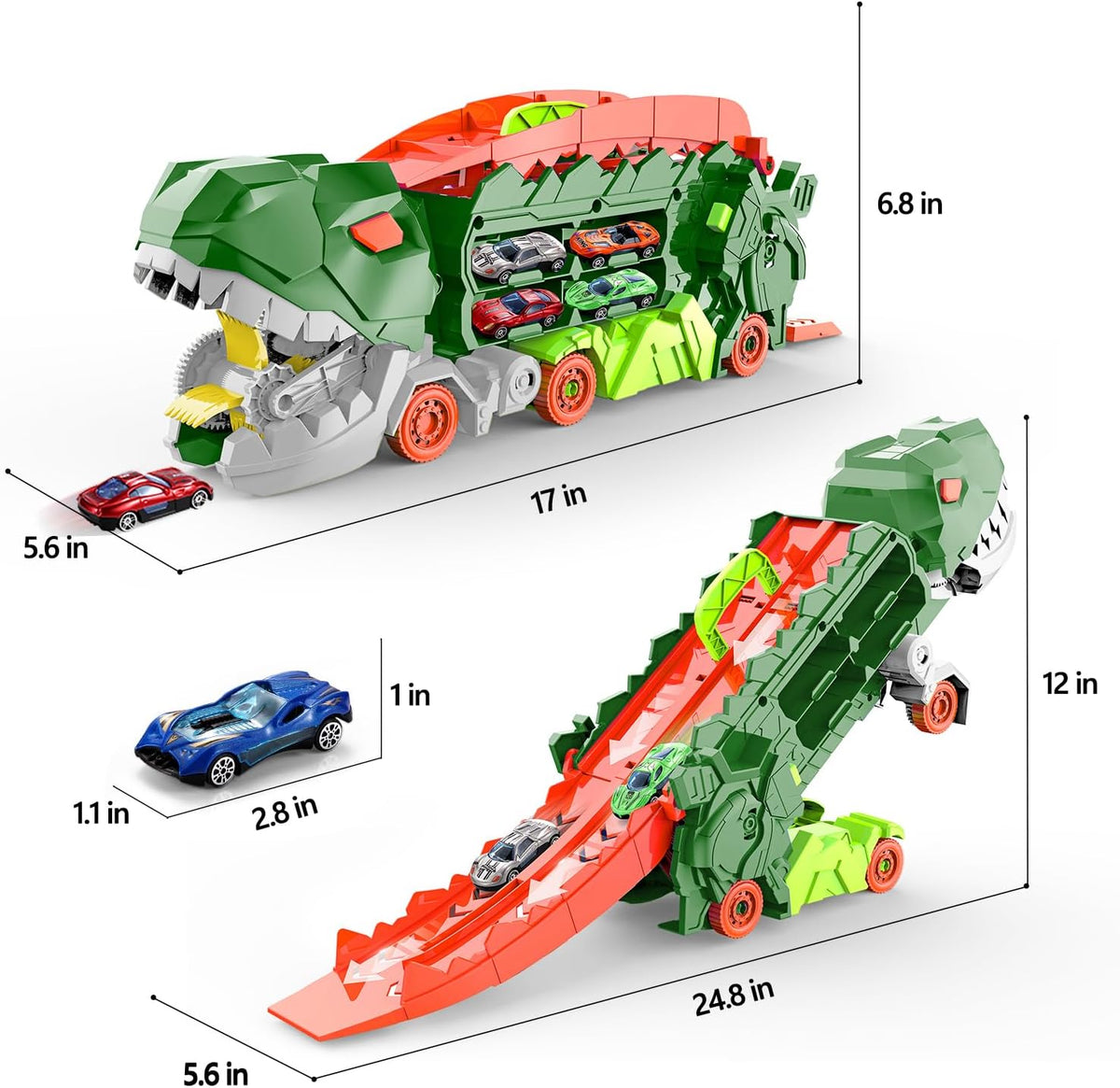 Circuit de course transformable avec camion et piste Dino