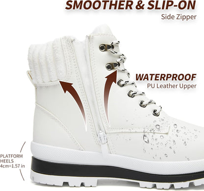 Bottes de combat doublées de fourrure isolantes