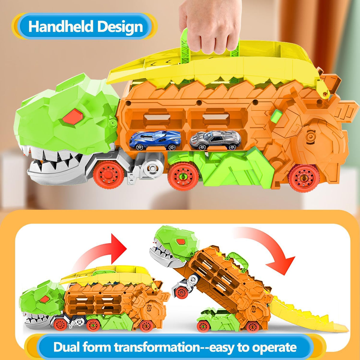 Circuit de course transformable avec camion et piste Dino
