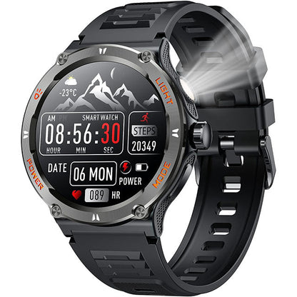 Montre connectée sportive à écran HD avec torche LED et boussole