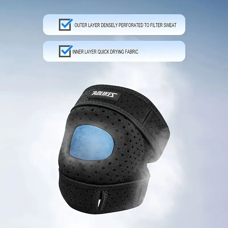 Kneoflex™ – Atmungsaktive Sport-Kniebandage mit Doppelriemen und Kniescheibenstabilisierung