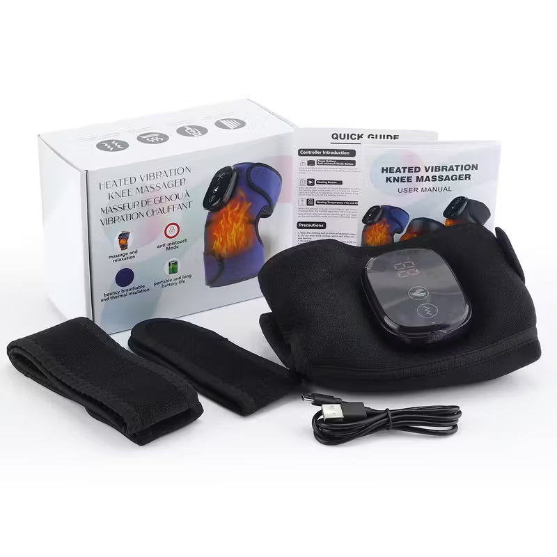 ThermaFlex™ – Beheizbare Vibrations-Kniebandage für Knie, Ellenbogen und Schulter