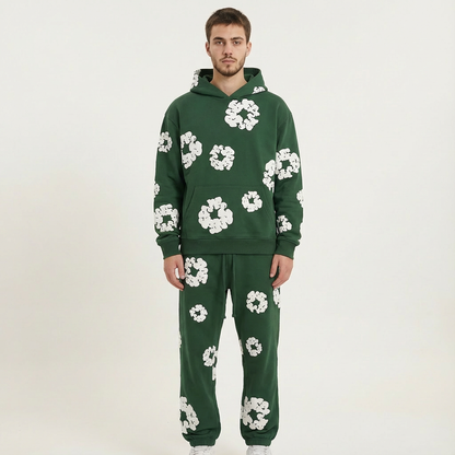 Eleganter Herren-Sweatshirt mit Blumenmuster – Chic und bequem für den Frühling