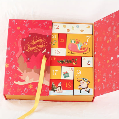 24-Tage Holz Adventskalender, wiederverwendbare Überraschungsbox für Zuhause