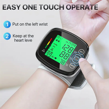 Vitapulse™ – Automatisches Handgelenk-Blutdruckmessgerät mit großem LCD-Display