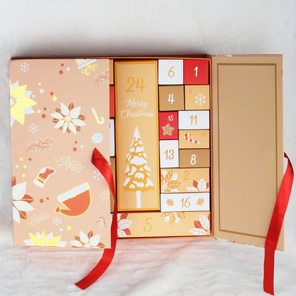 24-Tage Holz Adventskalender, wiederverwendbare Überraschungsbox für Zuhause