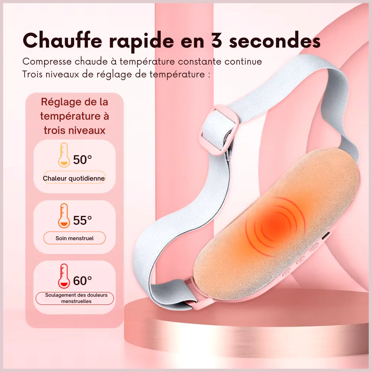 Intelligenter beheizter Uterusgürtel gegen Menstruations-, Bauch- und Rückenschmerzen