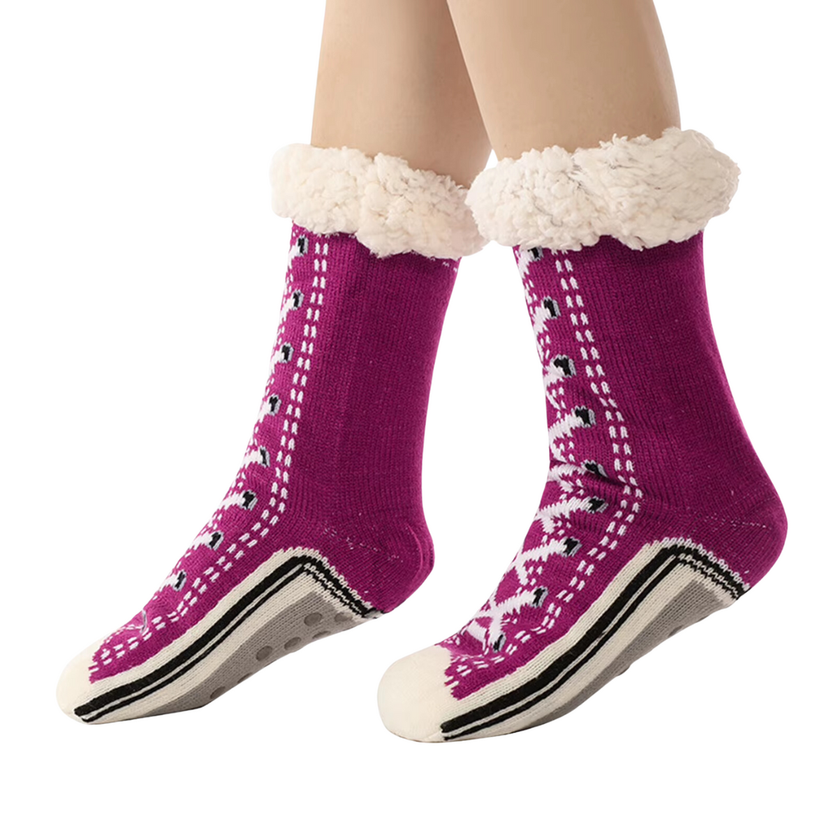 Chaussons confortables en cachemire ultra épais