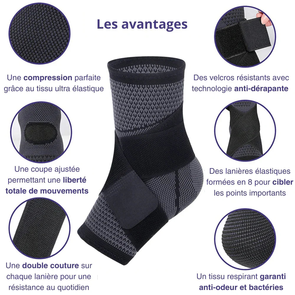 Attelle de cheville flexible en néoprène