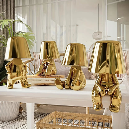 Lampe de table décorative en résine statuaire