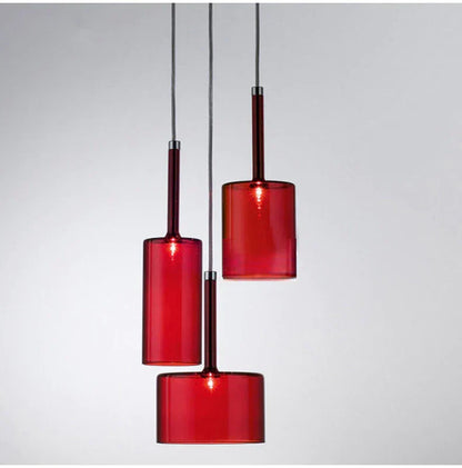 Suspension de salle à manger LED moderne en verre