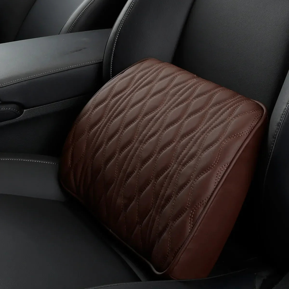 Oreiller de cou de voiture confortable en cuir PU