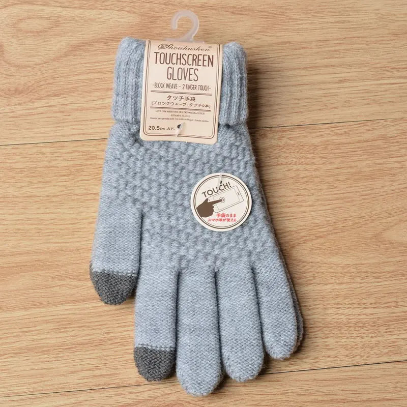 Gants tricotés légers à design élégant