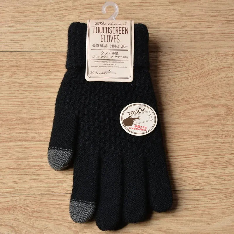 Gants tricotés légers à design élégant