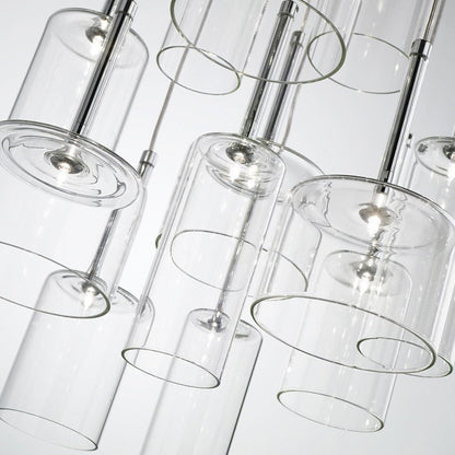 Suspension de salle à manger LED moderne en verre