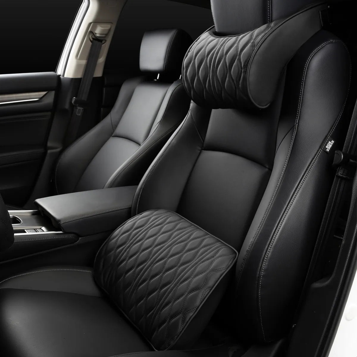 Oreiller de cou de voiture confortable en cuir PU