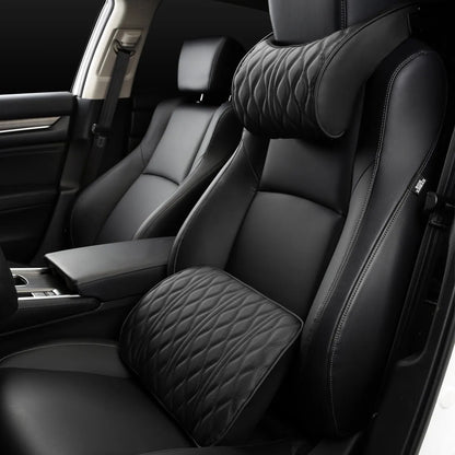 Oreiller de cou de voiture confortable en cuir PU