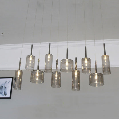 Suspension de salle à manger LED moderne en verre