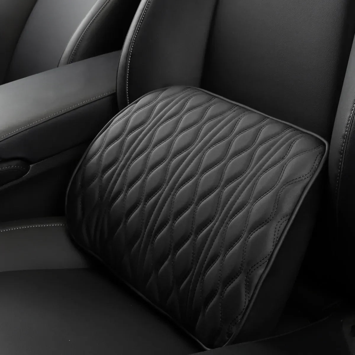 Oreiller de cou de voiture confortable en cuir PU