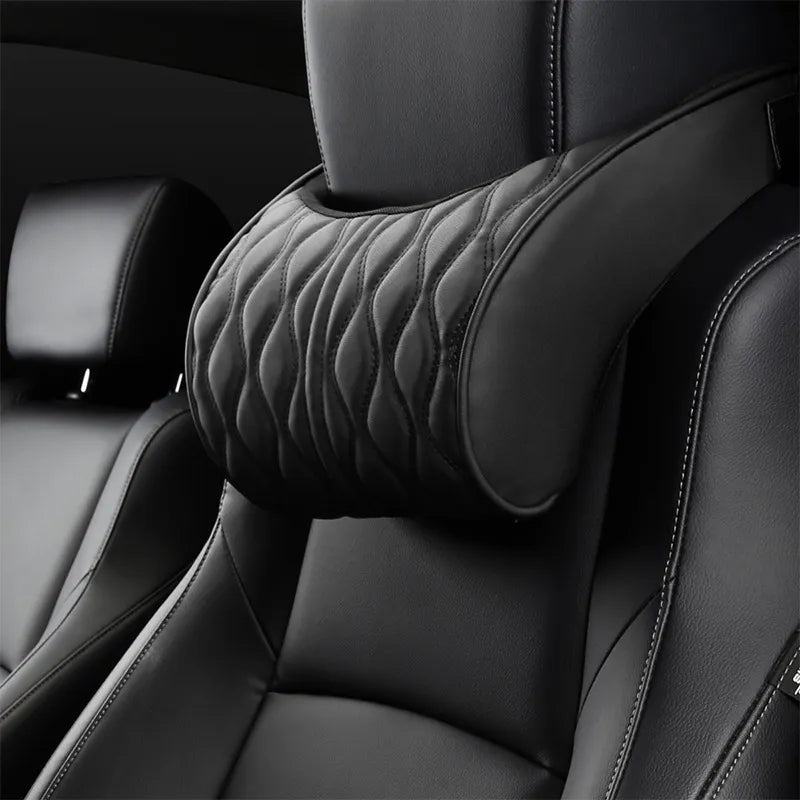Oreiller de cou de voiture confortable en cuir PU