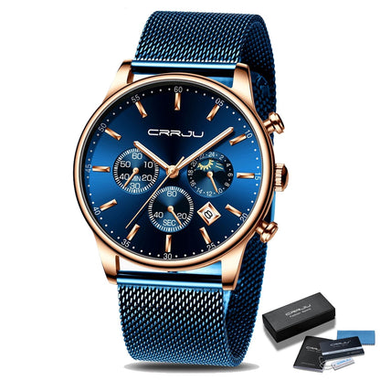 Sportliche Herrenuhr mit Metallarmband