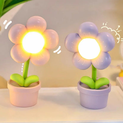 Lampe de table décorative forme fleur compacte