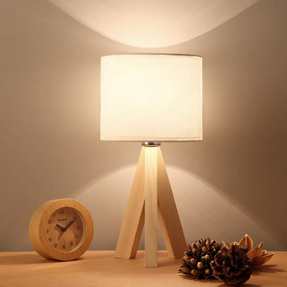 Lampe de table moderne en bois naturel